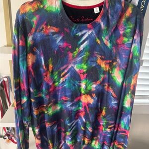 Robert Graham Multicolor Abstract Linen Sweater